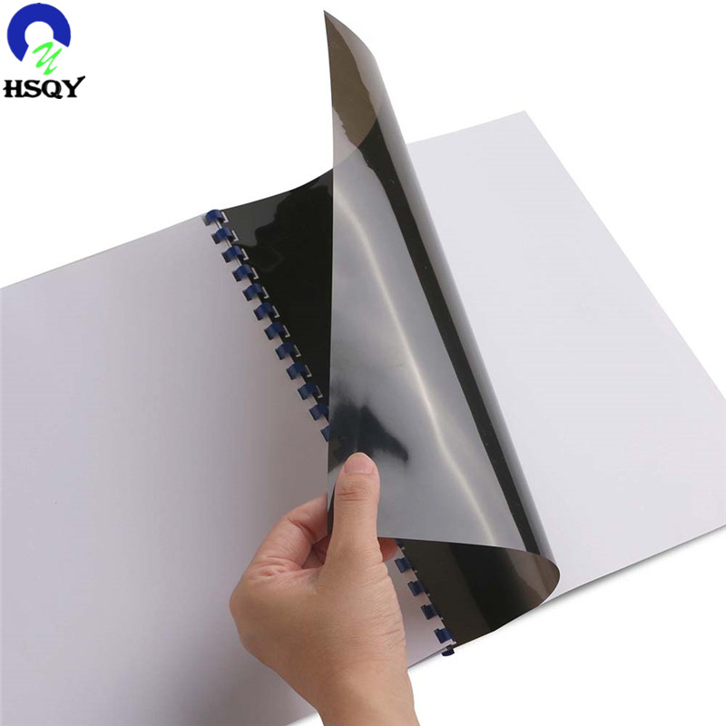 Hoja de plástico de PVC transparente de tamaño A4 para cubierta de encuadernación de papelería